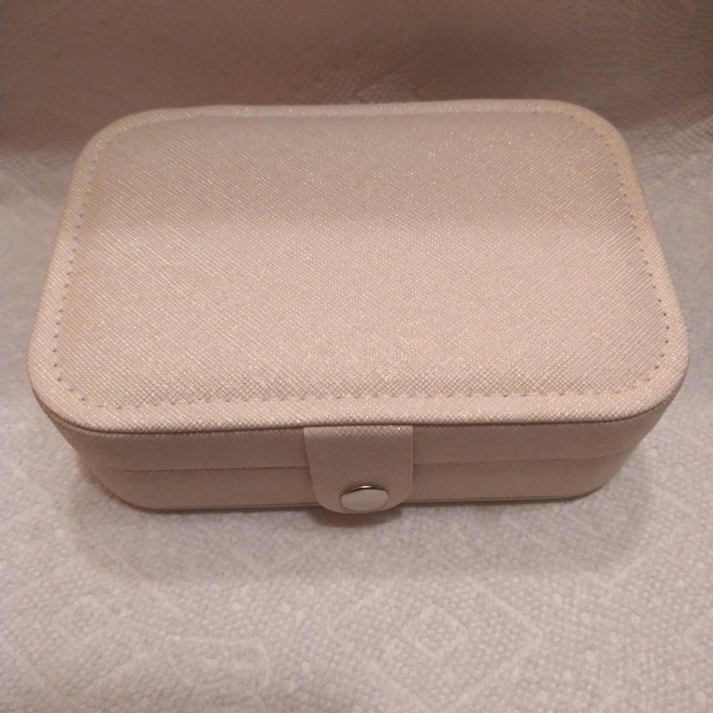 Beige & Glittery Gold Multifunctional Travel Case